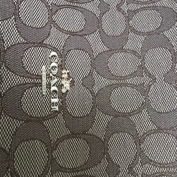 NWT Coach Edie Signature Jacquard Shoulder Bag - Light Gold/Khaki Brown - Picture 10 of 11